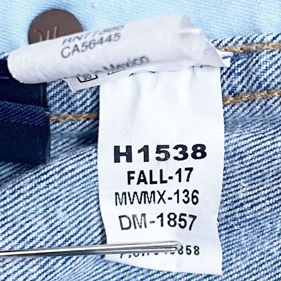 Madewell Slim Straight Jeans: Knee-Rip Edition in Forster Wash Size 27 Tall | 4T - Picture 13 of 14